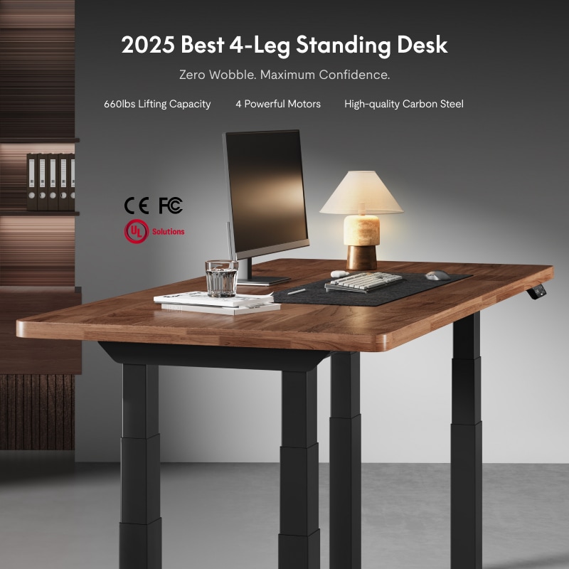 Premium 4-Leg Standing Desk E7 Plus Max|FlexiSpot Height